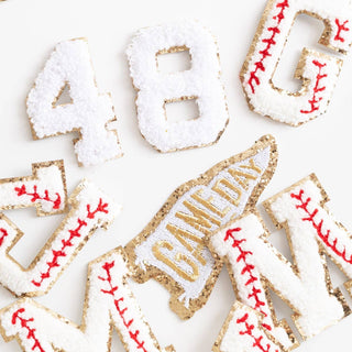 White Varsity Number Patch #P23-WHTNB-0