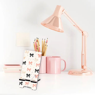~(d) Pink & Black Bows Phone Stand #SPS-PKBLKBOW