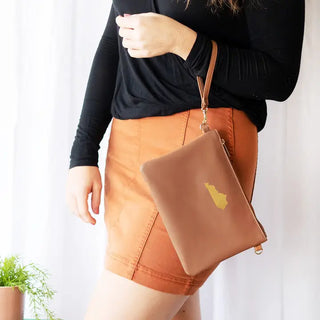 Gold Kentucky Camel Madeline Wristlet #M191VL-CAMEL-KENT