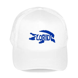 Florida Blue Gator Trucker Hat #L197-SMBLUGAT