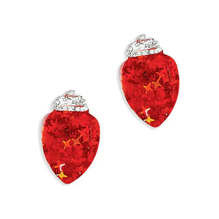 Light it Up Christmas Bulb Earrings #VLJE1233-RED