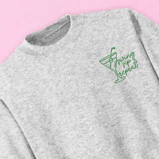 Swing, Sip, Repeat Golf Embroidered Sweatshirt #MSW-ASHSM-SWING