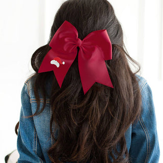 Santa Hat Garnet Kids' Hair Bow #M5000VL-GAR-SHAT