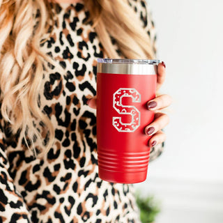 Varsity Single Initial Tumbler #TWB20-VAR-A-BLK