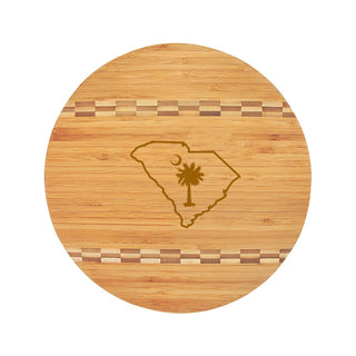 South Carolina Round Cutting Board #LCB024-PALMSC