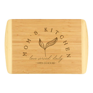 Mom's Kitchen Two-Toned Cutting Board #LCB221-MOM