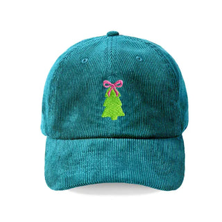 Bow Christmas Tree Corduroy Cap #M193VL-CORD-TREE