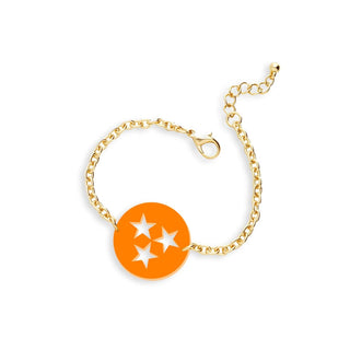 Orange Tri-Star Split Bracelet #ACB-ABG-TRPSTR-ORG