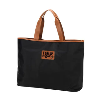 Fur Mama Black Nylon Ally Tote #L731-BLK-P102-FURM