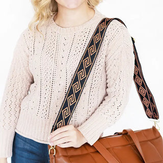 Navy & Camel Kara Crossbody Strap #MNA109VL-NYCAM