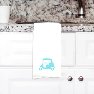 Light Aqua Golf Cart Hand Towel #HPHT-HTAQGOLF