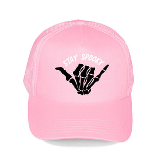 Stay Spooky Light Pink Trucker Hat #L197-LTPK-SMSS24