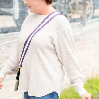 Purple Stripe Crossbody Strap #MNA109VL-STPUR