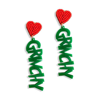 Green Grinchy Earrings #ACE-213RD-GRINCH-GRN