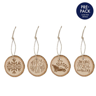 Wooden Ornament 12 pc Set #PACK-WOODORN21