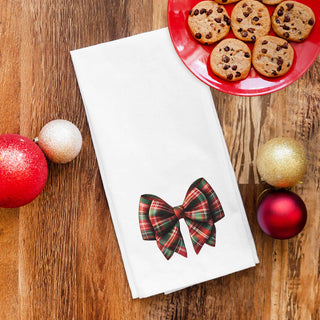 Tartan Bow Hand Towel #HPHT-HTTNBOW