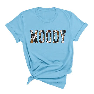Moody Cow Print T-Shirt #HPTS-MOODY-GAR