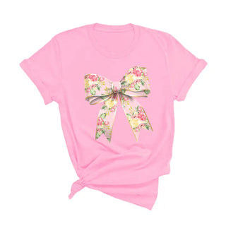 Fancy Floral Bow T-Shirt #HPTS-LTPKLG-FANCY
