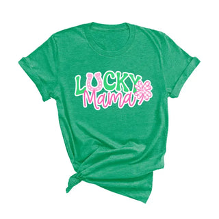 Lucky Mama (Mommy & Mini) T-Shirt #HPTS-HKGRNSM-LMAMA25