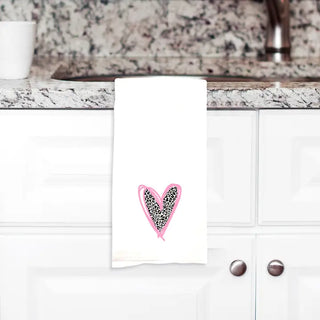 Leopard Heart Hand Towel #HPHT-HTLPRDHRT23