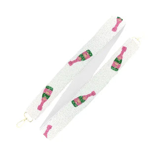 Poppin' Champagne Beaded Crossbody Strap #MNA107VL-CHAMP