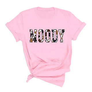 Moody Cow Print T-Shirt #HPTS-MOODY-GAR