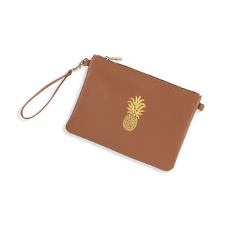 Gold Pineapple Camel Madeline Wristlet #M191VL-CAMEL-PINE23