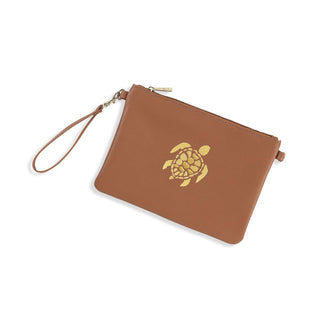 Gold Turtle Camel Madeline Wristlet #M191VL-CAMEL-TUR24
