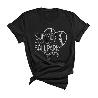 Ballpark Lights Baseball T-Shirt #HPTS-BLKLG-BPAR23