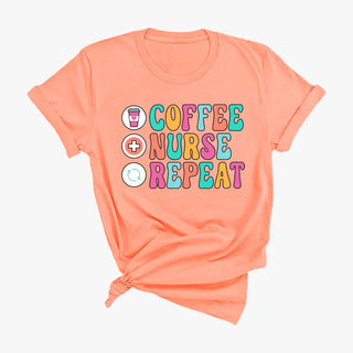 Coffee, Nurse, Repeat T-Shirt #HPTS-LTPKLG-CNR