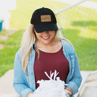 Tan Game Day Vibes Patch Cap #L190-WHT-P101-VIBE