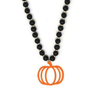 Orange Pumpkin Black Jennifer Necklace #ACN-BLKW-PUM-ORG