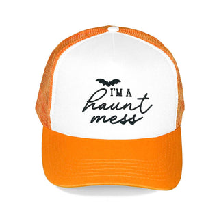 I'm a Haunt Mess Orange & White Trucker Hat #M197VL-ORGWHT-HAUNT23