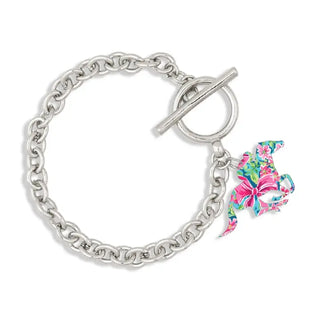 Preppy Floral Derby Bracelet #ACB-400SV-DERBY-PREP