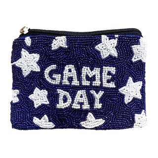 Royal Blue Game Day Star Beaded Coin Purse #MNA0272VL-RBLSTR