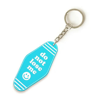 Do Not Lose Me Retro Motel Keychain Teal and White #ACK-HOTEL-TEALWHT-LOSEME