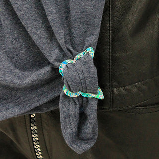 Mint Glitter Shirt Clips & Scarf Clips Set | Viv&Lou® Set of 4 pc #ACSR4-MINTGLIT