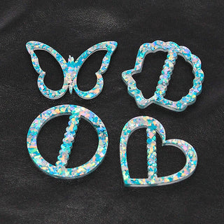 Mint Glitter Shirt Clips & Scarf Clips Set | Viv&Lou® Set of 4 pc #ACSR4-MINTGLIT