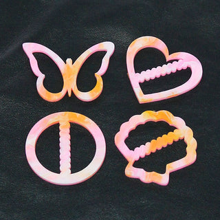 Pink Marble Shirt Clips & Scarf Clips Set | Viv&Lou® Set of 4 pc #ACSR4-PKMARB