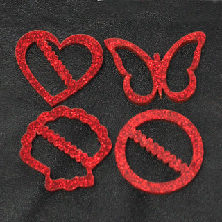 Red Glitter Shirt Clips & Scarf Clips Set | Viv&Lou® Set of 4 pc #ACSR4-REDGLIT