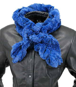 4Real Crinkle Faux Fur Scarf for Women | Soft Winter Neck Wrap #AFUR6001