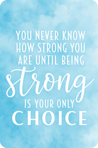 Strong is your Only Choice Magnetic Keepsake Card #HPM-STRONG