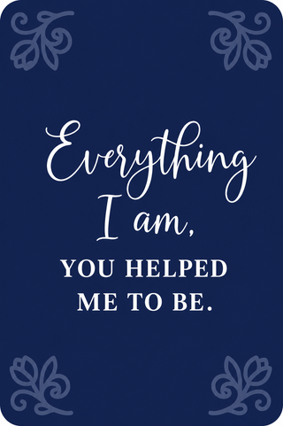 You Helped Me to Be Magnetic Keepsake Card #HPM-HELPED