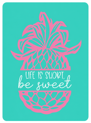 Silver Pineapple Magnetic Keepsake Card #HPM-SWEET
