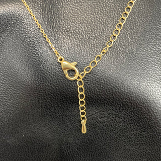 Gold Football Necklace #EN0358G-FOOTBALL