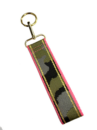 Camo Hot Pink Key Chain Wristlet Strap #MNA106VL-CAMOHTPK