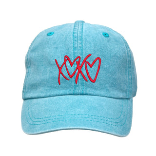 XOXO Heart Hat Embroidered Pink Baseball Cap for Women #M190-HRTXO