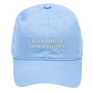 Bad Day to Be a Hot Dog Funny Embroidered Baseball Game Day Hat #M190-HD25