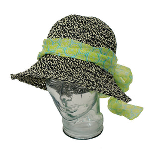 Hobo Straw Hat with Bow Hatband Women's Beach Sun Hat #H219-M115