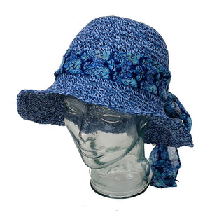 Hobo Straw Hat with Bow Hatband Women's Beach Sun Hat #H219-M115